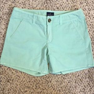 American Eagle stretch midi chino shorts